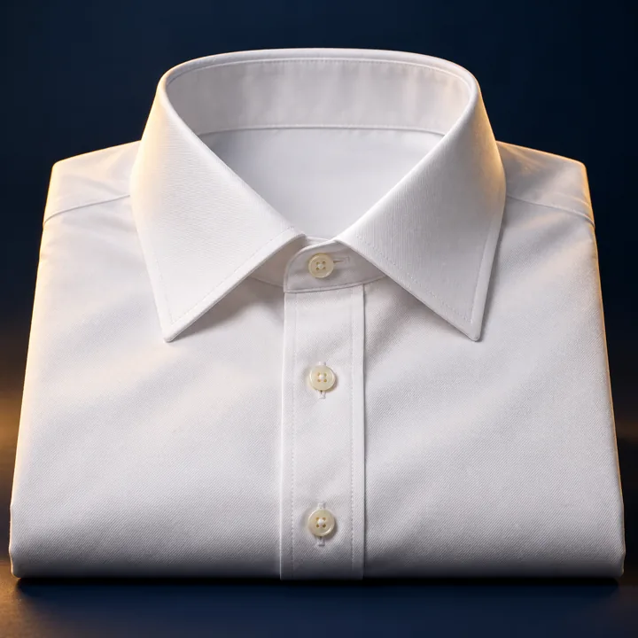 White shirt with a classic point collar